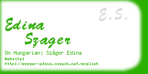 edina szager business card